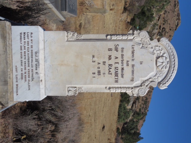 RAATH Sophia Elizabeth Brink nee BEYERS 1853-1931