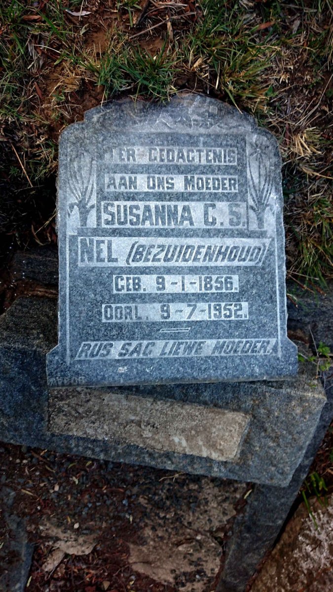 NEL Susanna C.S. nee BEZUIDENHOUT 1856-1952