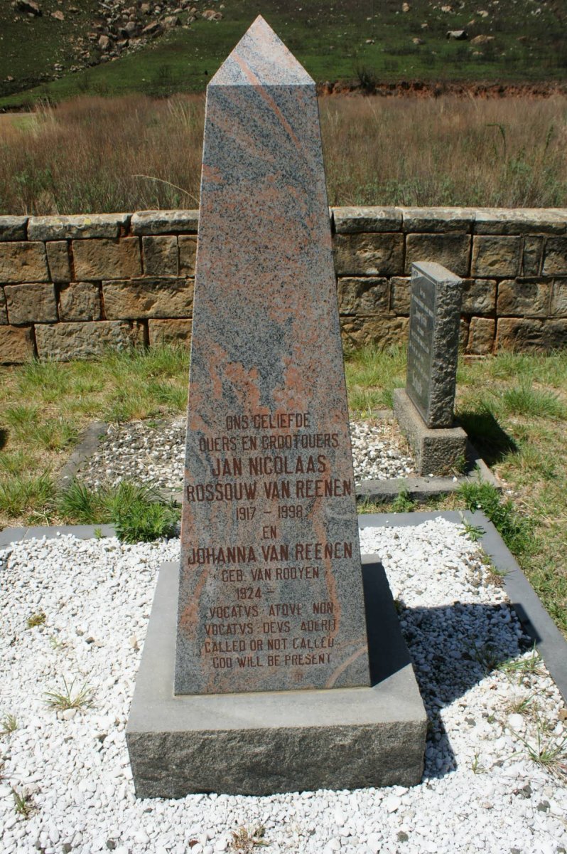 REENEN Jan Nicolaas Rossouw, van 1917-1998 &amp; Johanna VAN ROOYEN 1924-