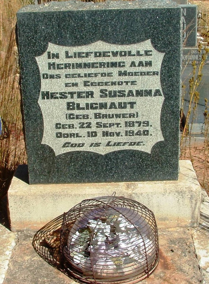 BLIGNAUT Hester Susanna nee BRUWER 1879-1940