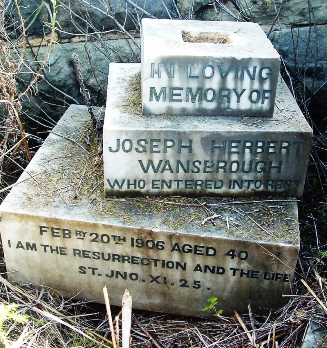 WANSBROUGH Joseph Herbert -1906