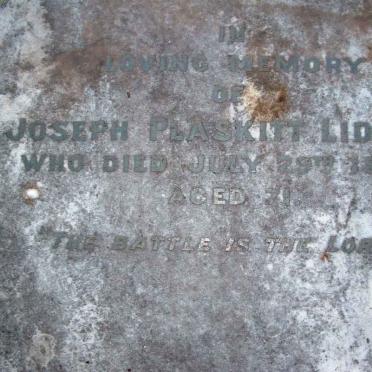 LIDDELL Joseph Plaskett -1889