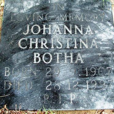 BOTHA Johanna Christina Botha 1907-1997