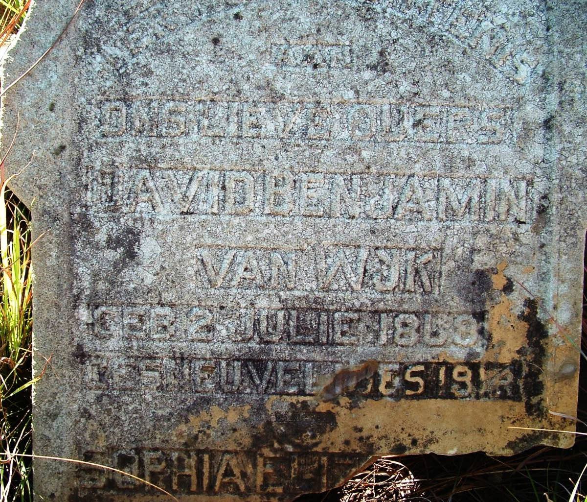 WYK David Benjamin, van 1869-1914
