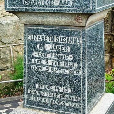 JAGER Elizabeth Susanna, de nee FOURIE 1861-1931