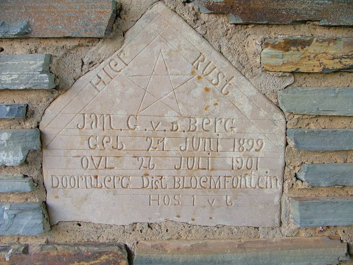 BERG Jan G., v.d. 1899-1901