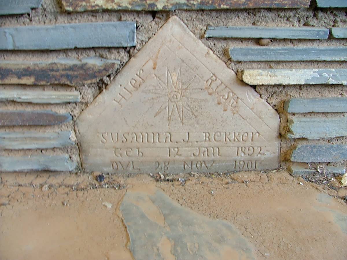 BEKKER Susanna J. 1892-1901