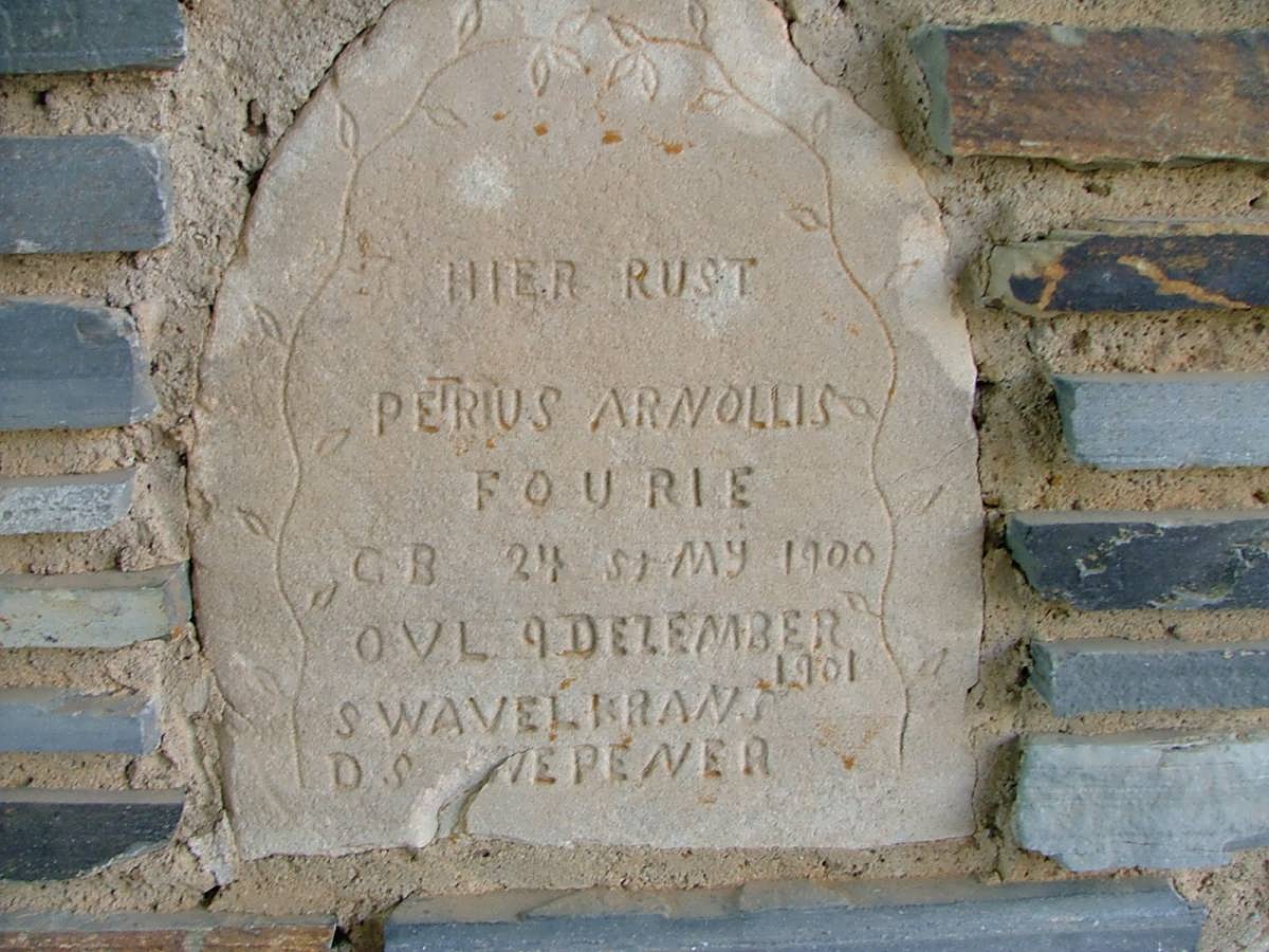 FOURIE Petrus Arnollis 1900-1901