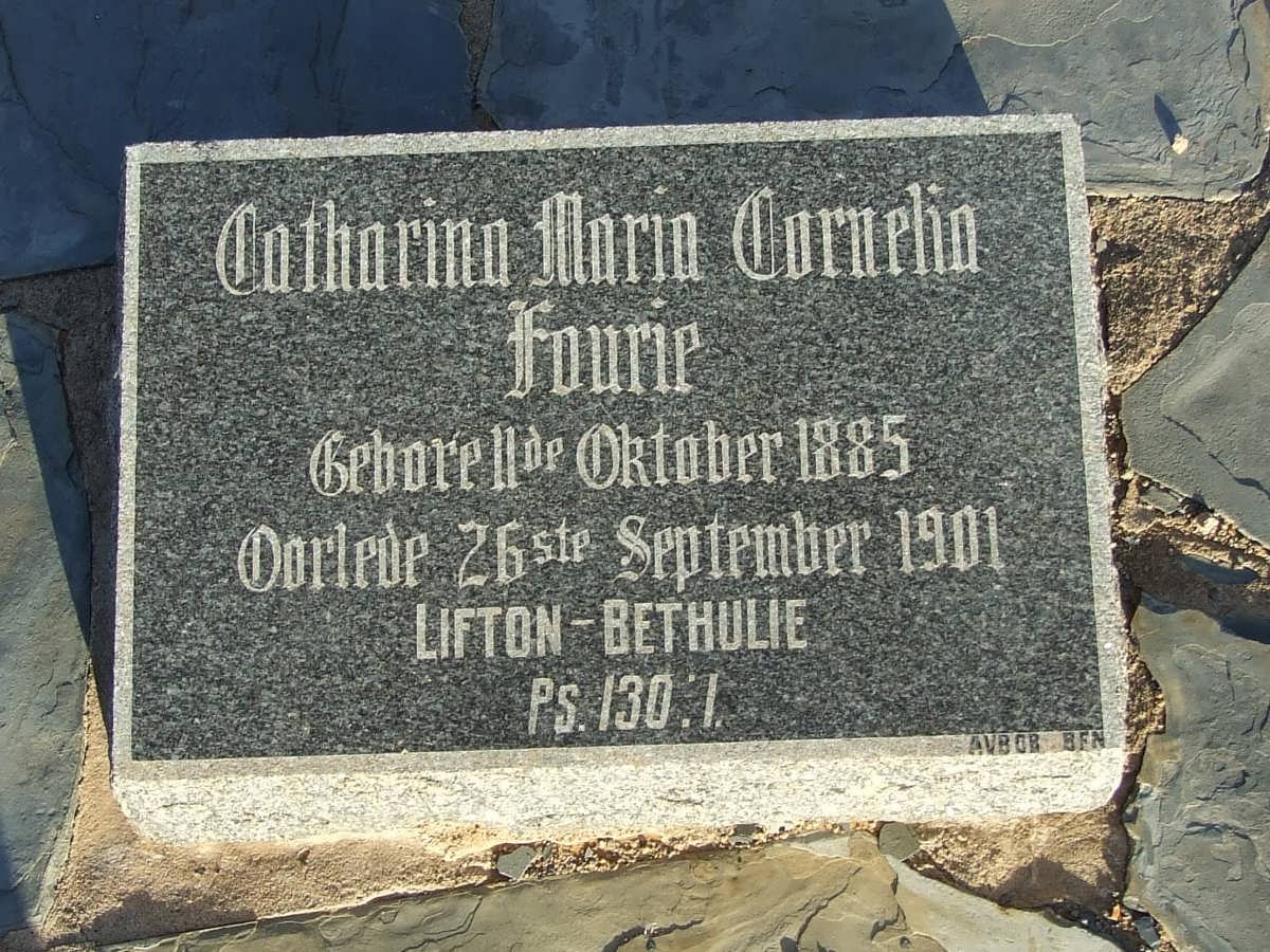 FOURIE Catharina Maria Cornelia 1885-1901