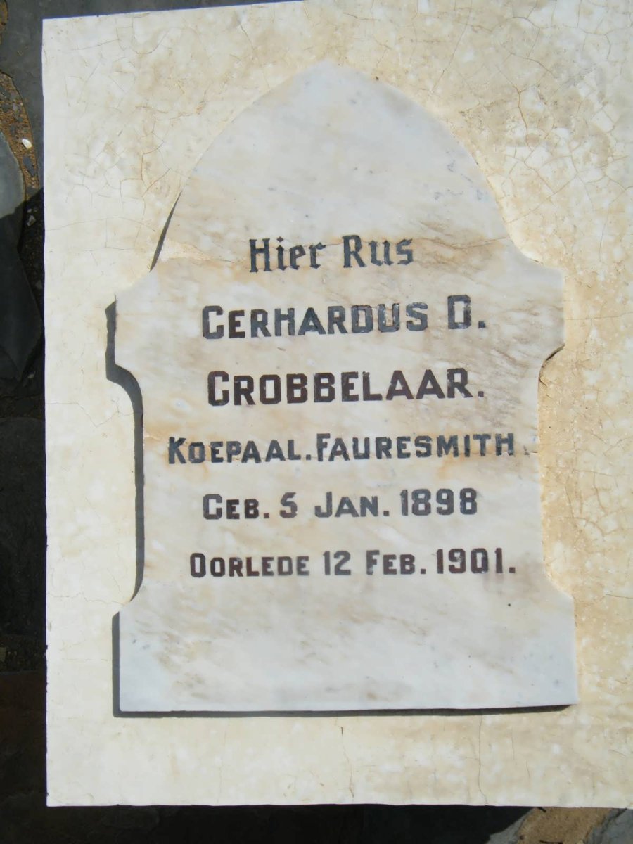 GROBBELAAR Gerhardus D. 1898-1901