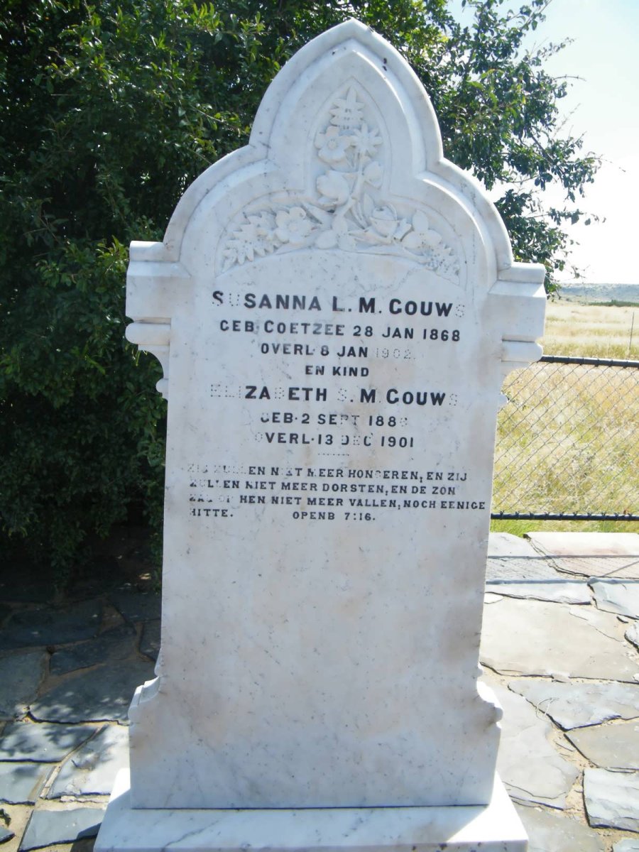 GOUWS Susanna L.M. nee COETZEE 1868-1902 :: GOUWS Elizabeth S.M. 1886-1901