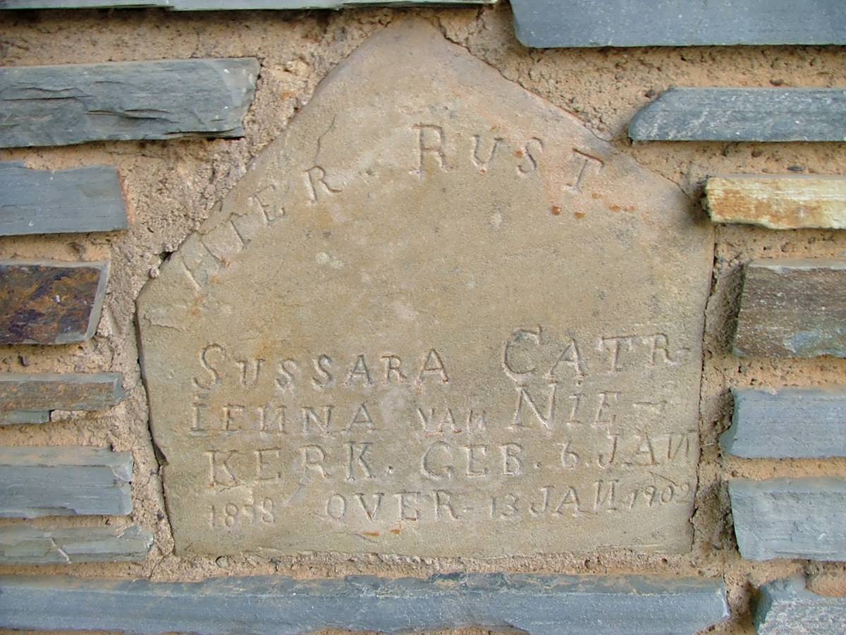 NIEKERK Sussara Catrienna, van 1898-1902