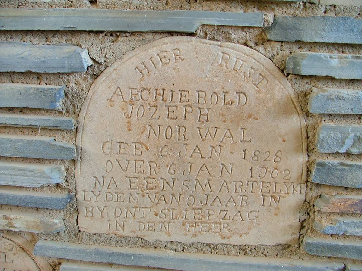 NORVAL Archiebold Jozeph 1828-1902