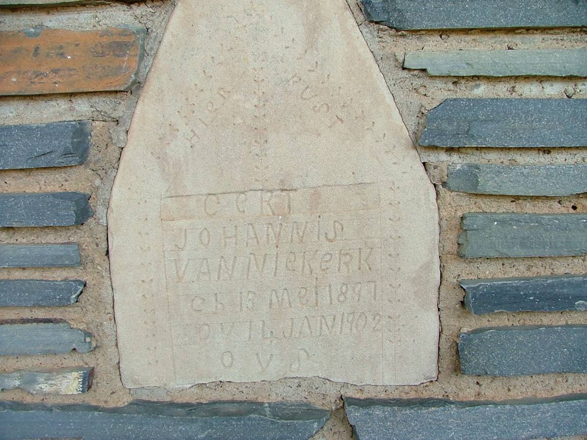 NIEKERK Gert Johannis, van 1897-1902