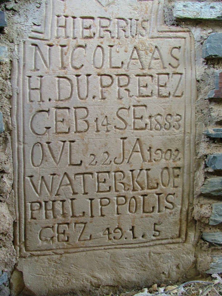 PREEZ Nicolaas H., du 1883-1902