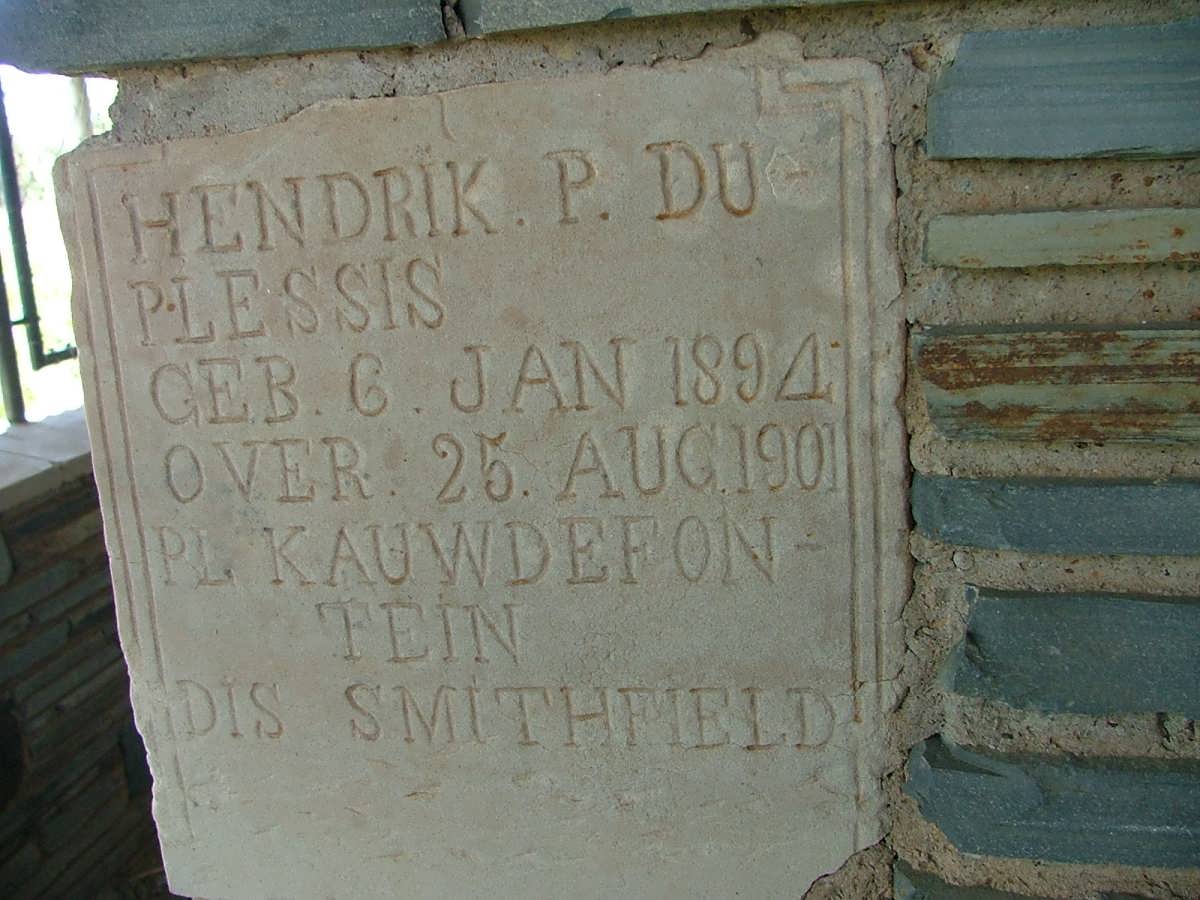 PLESSIS Hendrik P., Du 1894-1901