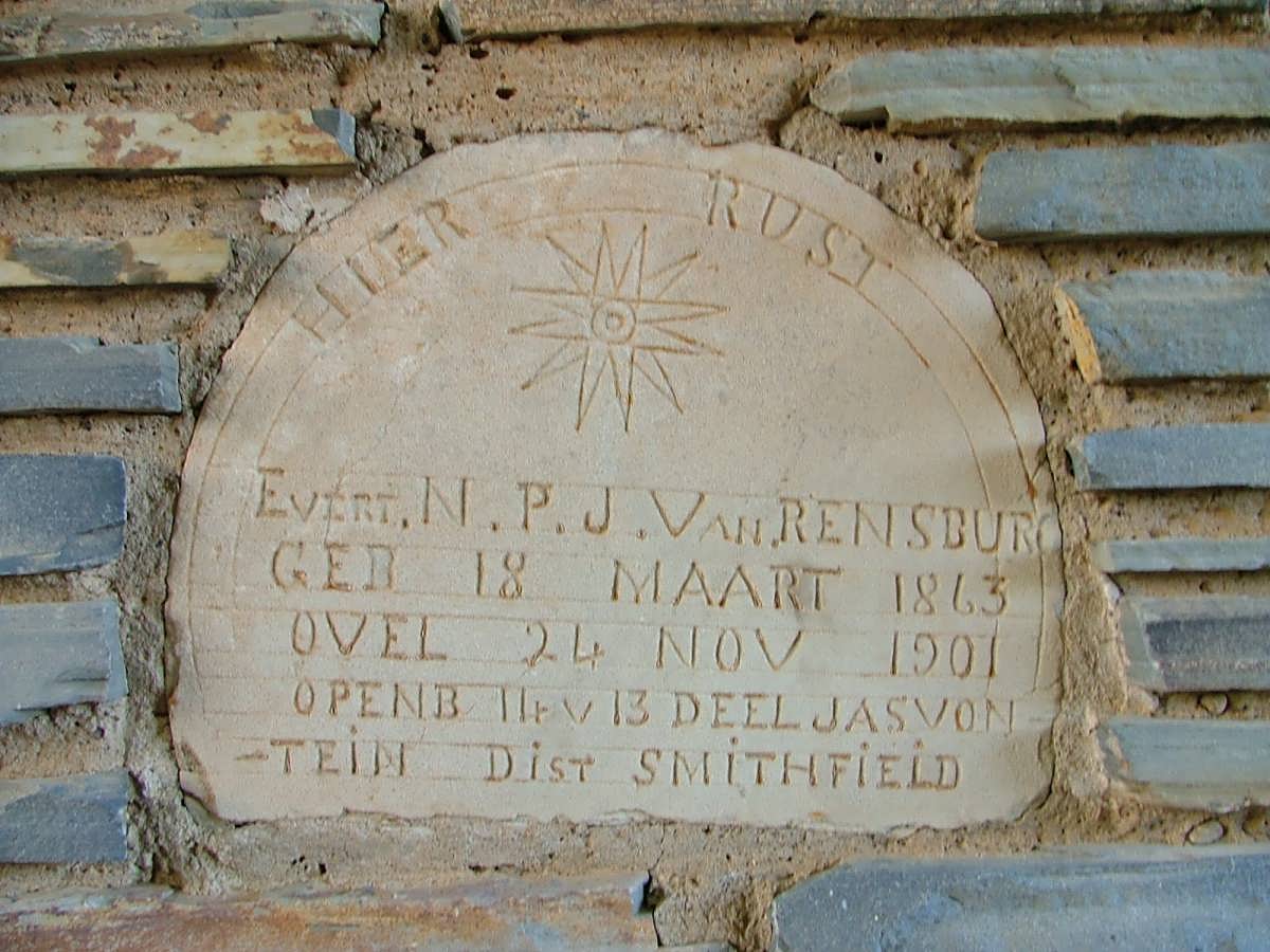 RENSBURG N.P.J., van 1863-1901