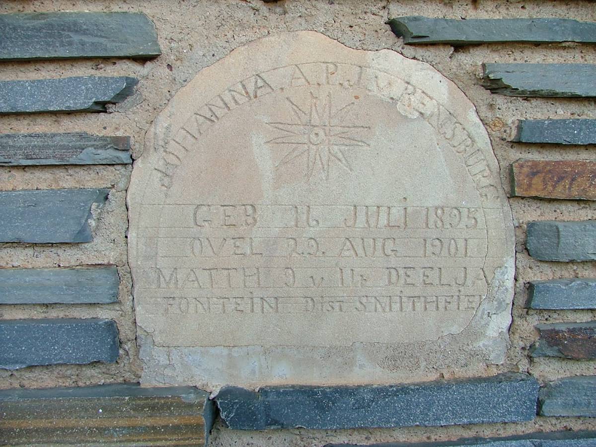 RENSBURG Johanna A.P.J., van 1895-1901