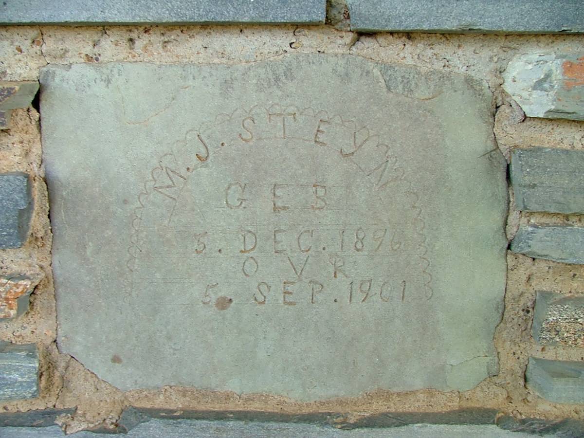 STEYN M.J. 1896-1901