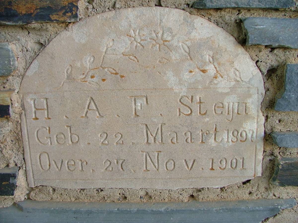 STEYN H.A.F. 1897-1901