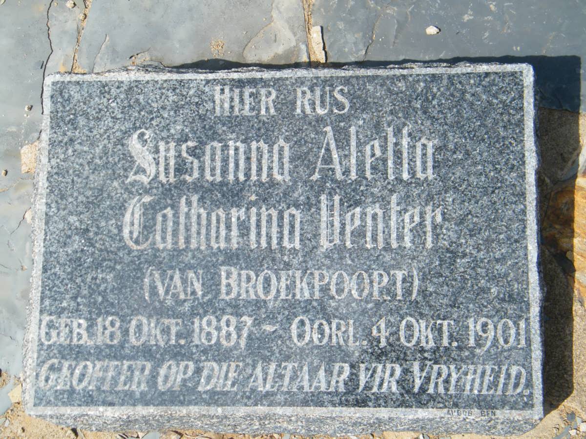 VENTER Susanna Aletta Catharina 1887-1901