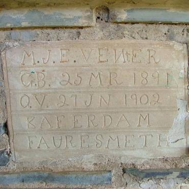 VENTER M.J.E. 1891-1902