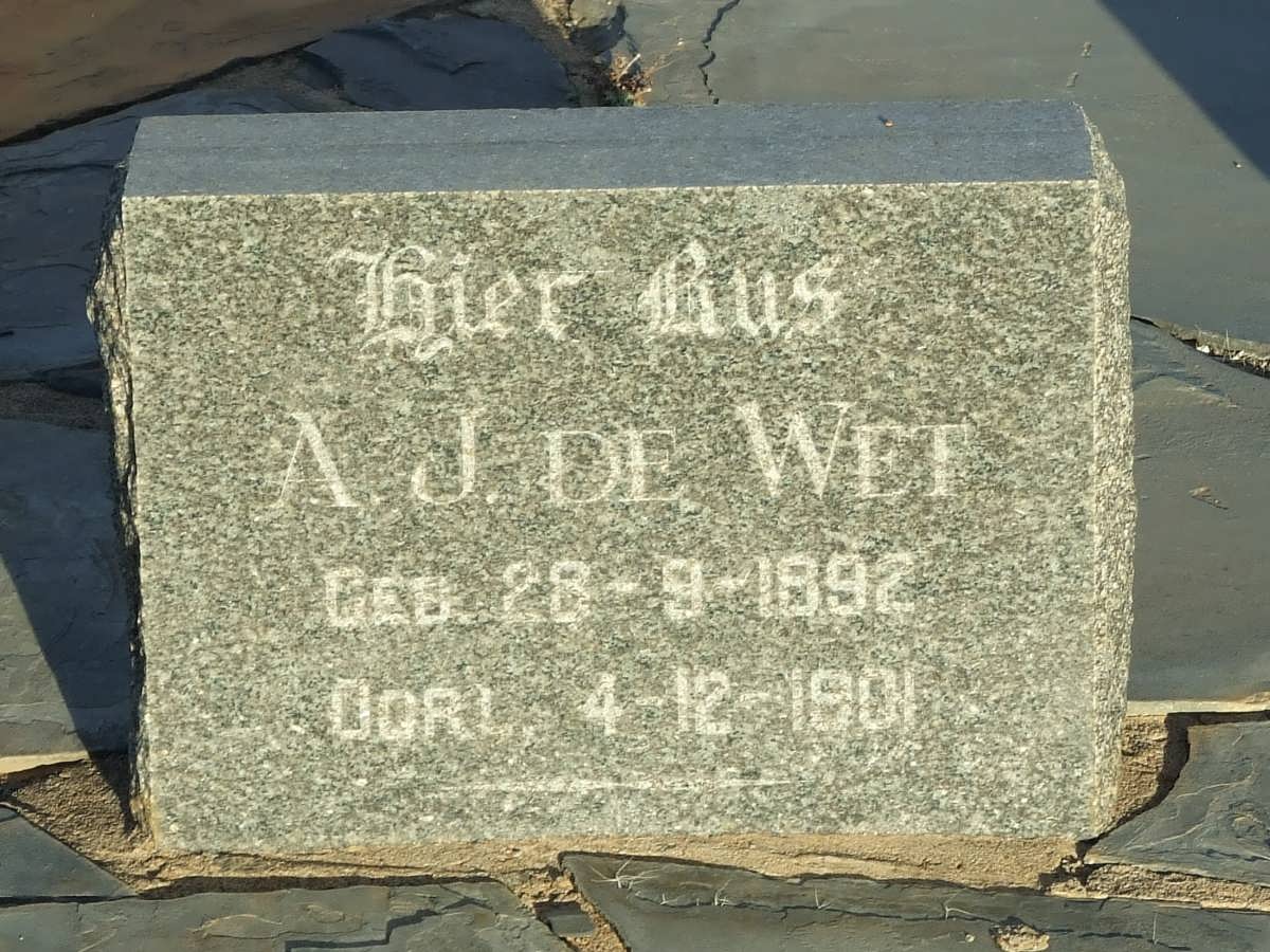 WET A.J., de 1892-1901