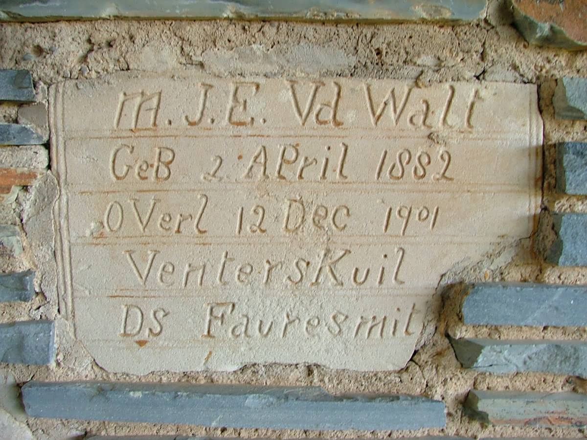 WALT M.J.E., v.d. 1882-1901