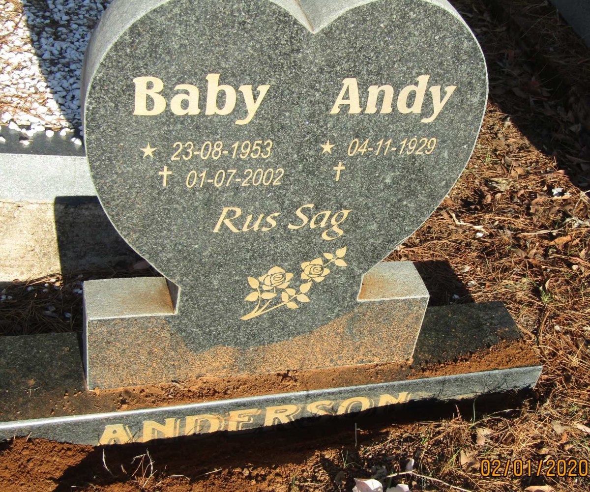 ANDERSON Andy 1929- &amp; Baby 1953-2002