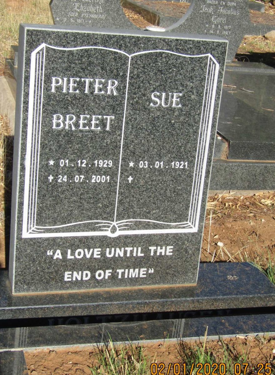 BREET Pieter 1929-2001 &amp; Sue 1921-