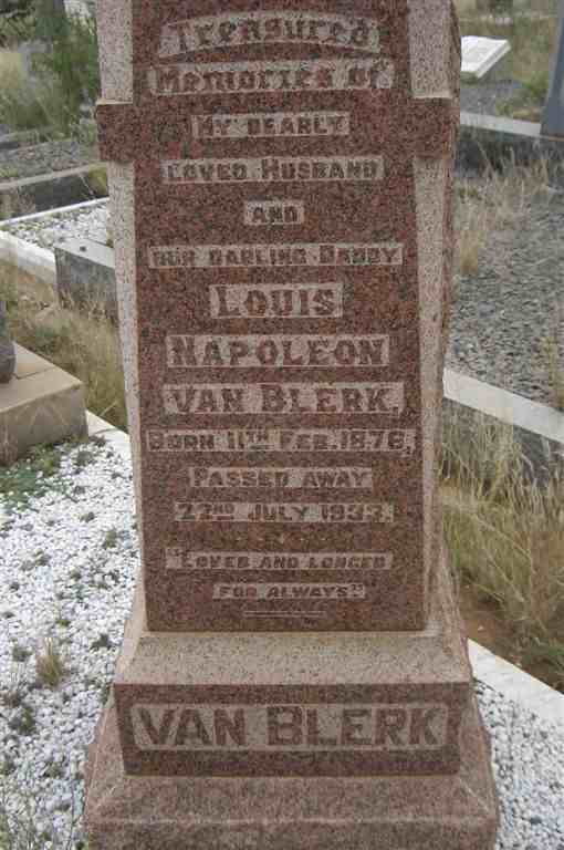 BLERK Louis Napoleon, van 1876-1933