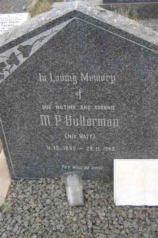 BULTERMAN M.P. nee WATT 1865-1943