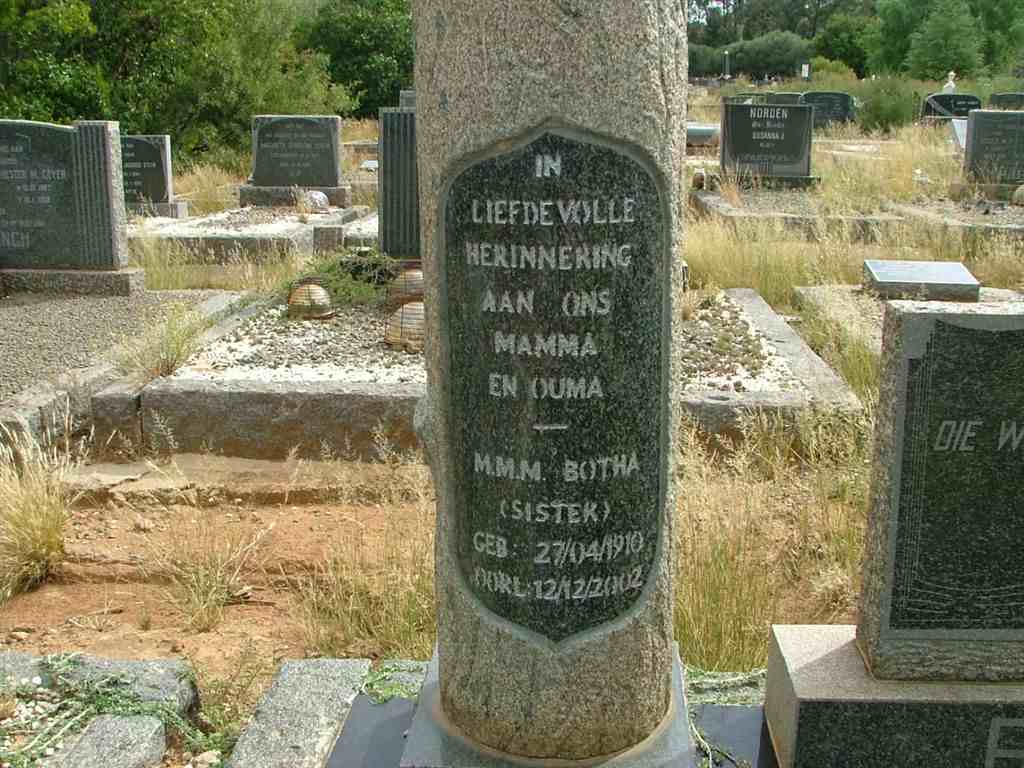 BOTHA M.M.M. 1910-2002