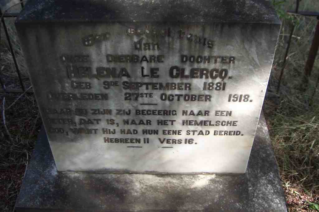 CLERCQ Helena, le 1881-1918