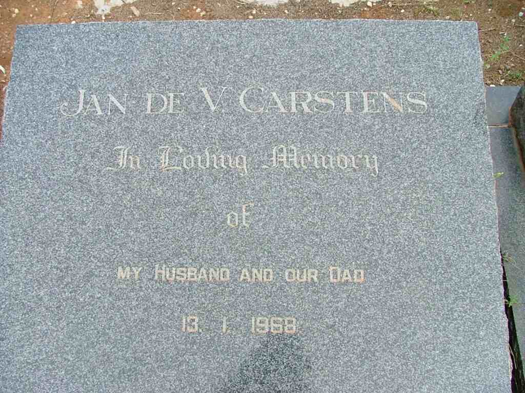 CARSTENS Jan d. V. -1968