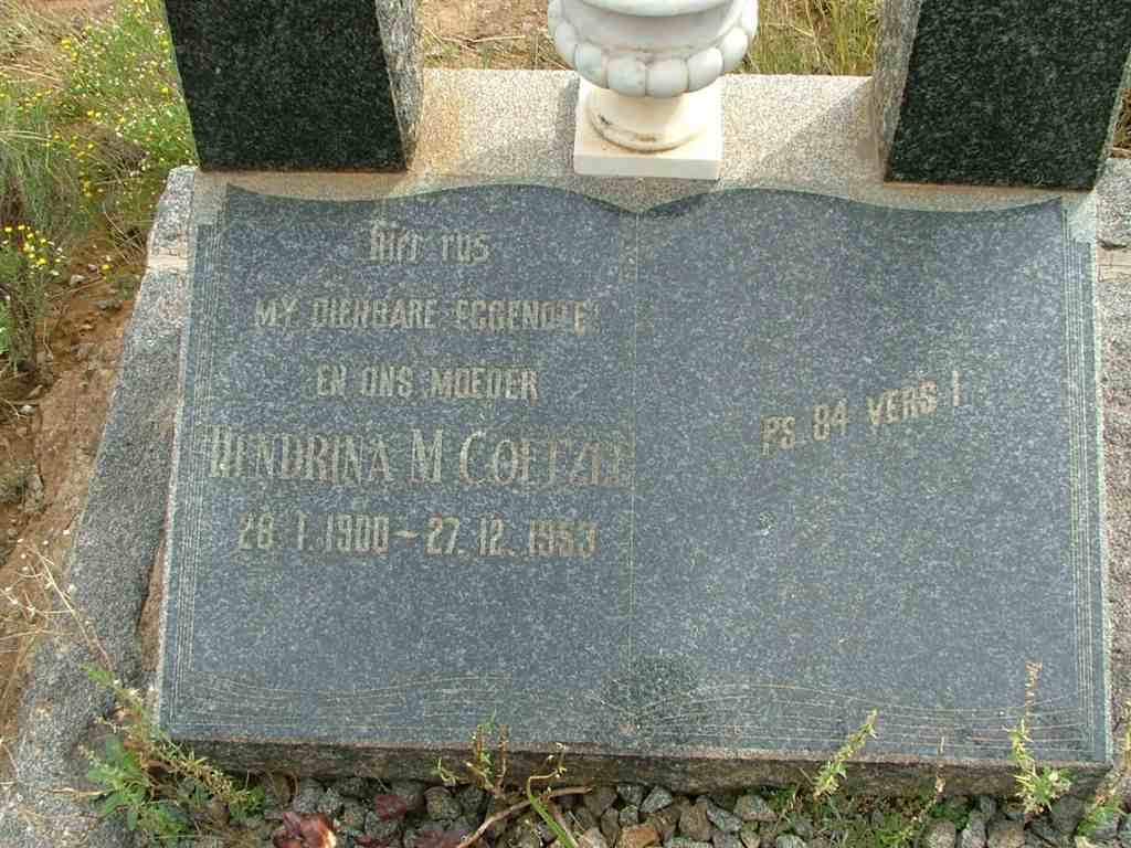 COETZEE Hendrina M. 1900-1953