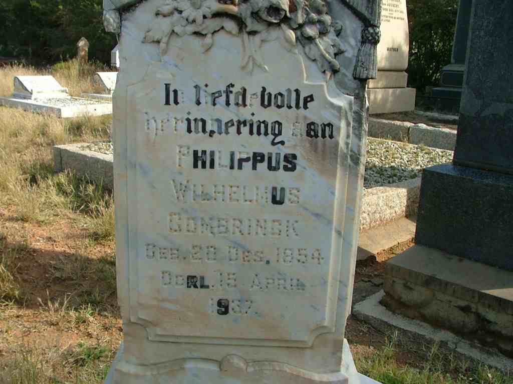 COMBRINCK Philippus Wilhelmus 1854-1937