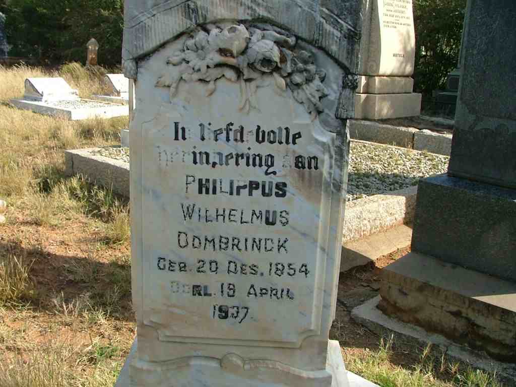COMBRINCK Philippus Wilhelmus 1854-1937