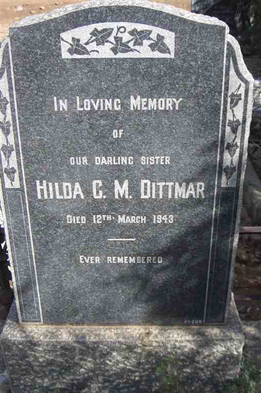 DITTMAR Hilda C.M. -1943