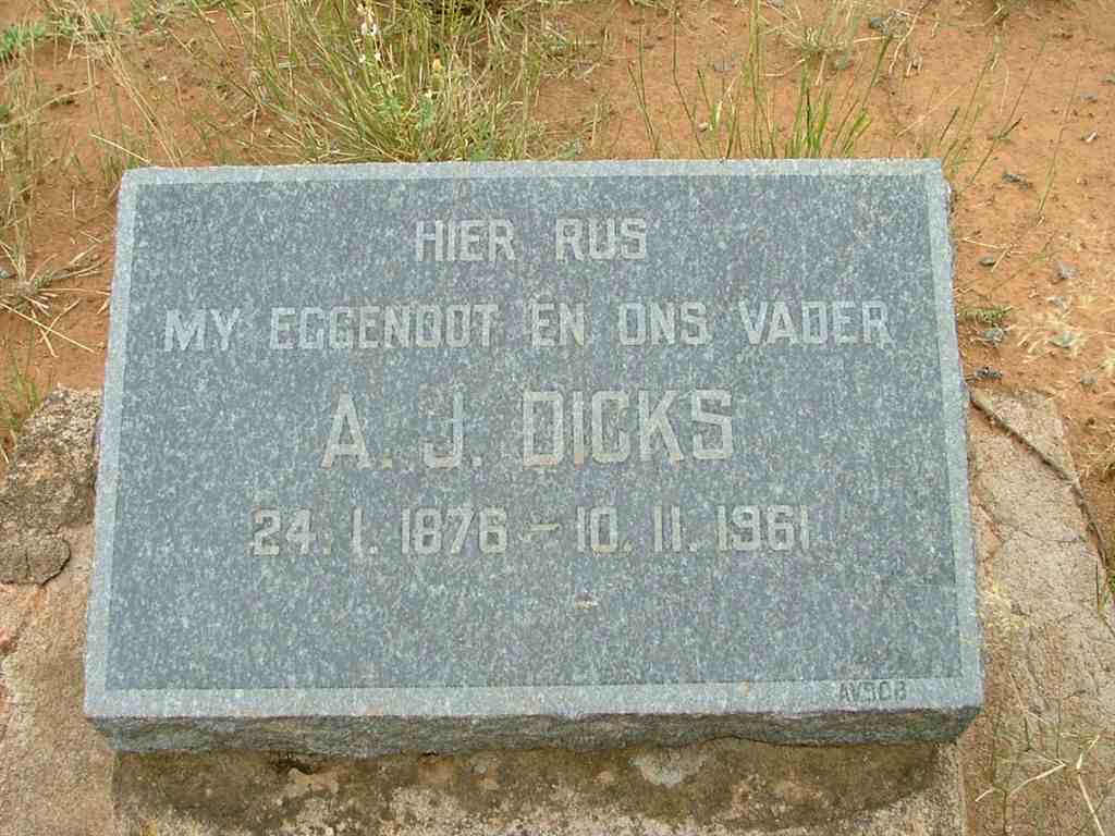 DICKS A.J. 1876-1961