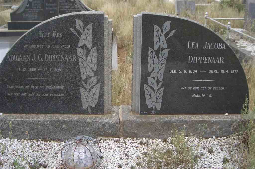 DIPPENAAR Adriaan J.G. 1880-1949 &amp; Lea Jacoba 1884-1977