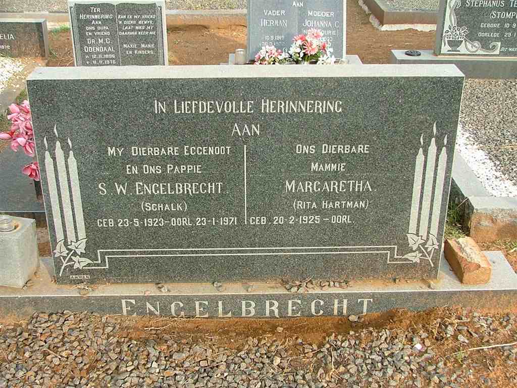ENGELBRECHT S.W. 1923-1971 &amp; Margaretha HARTMAN 1925-