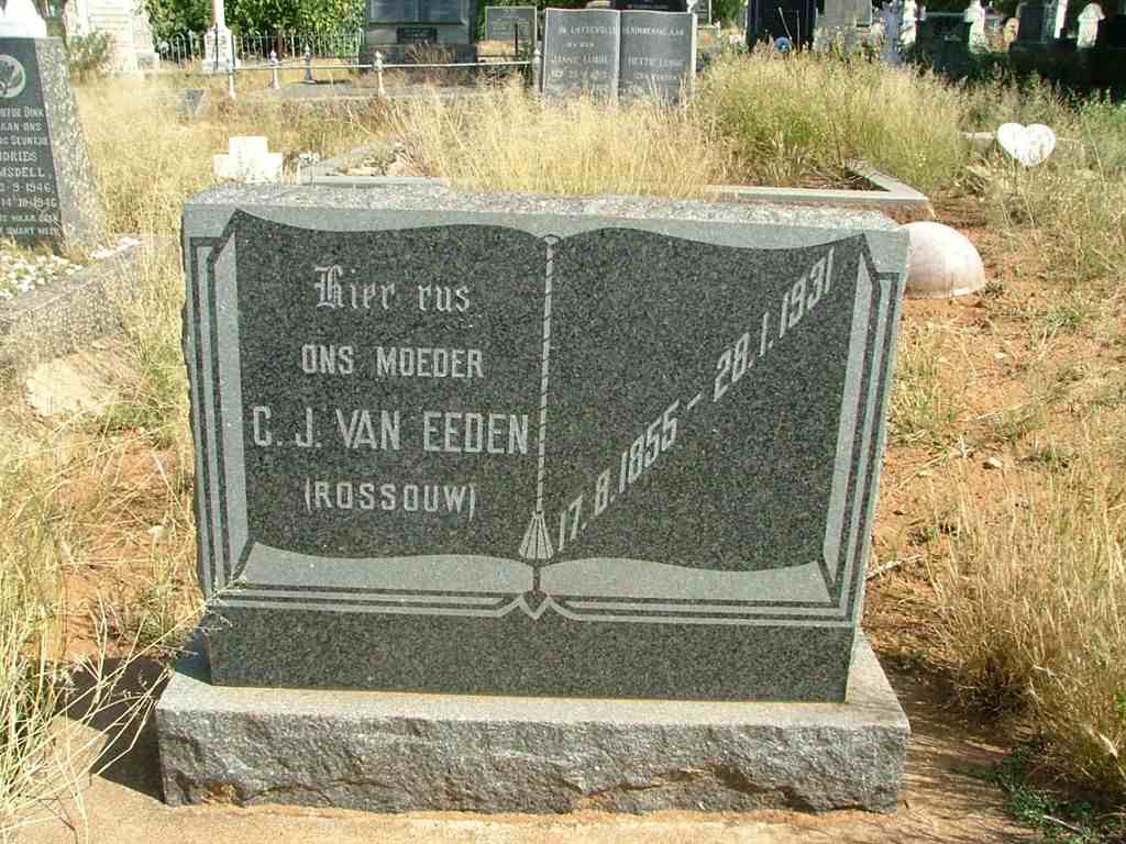 EEDEN C.J., van nee ROSSOUW 1855-1931