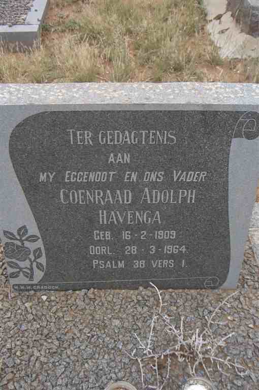 HAVENGA Coenraad Adolph 1909-1964