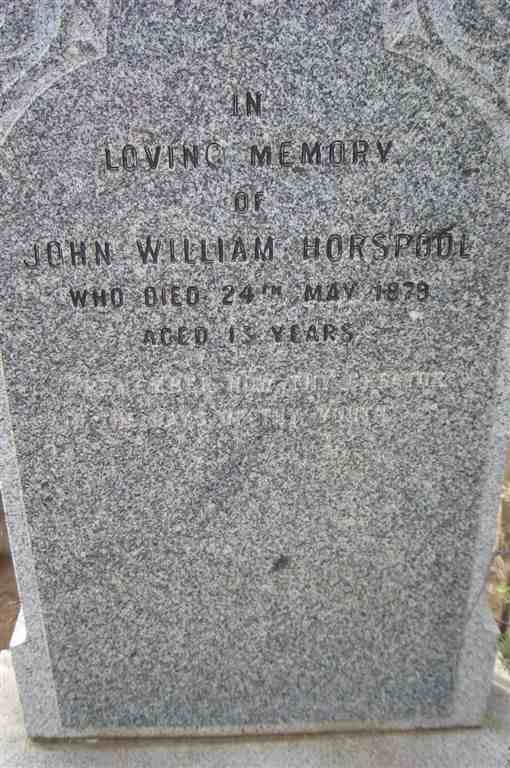 HORSPOOL John William -1879