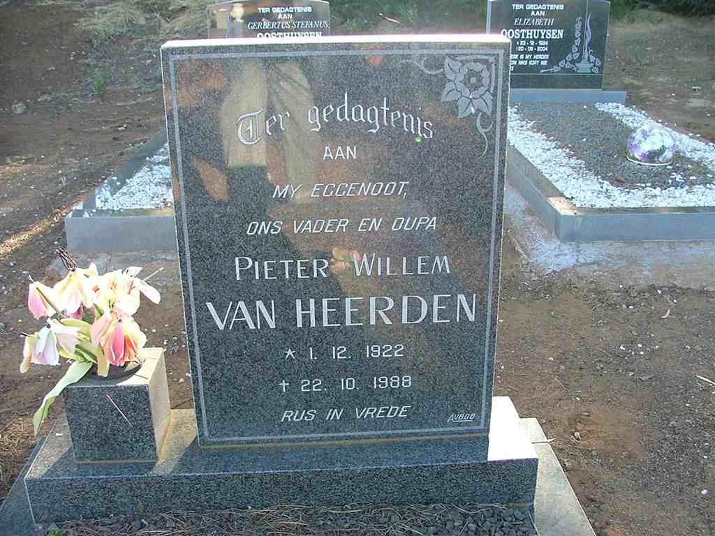 HEERDEN Pieter Willem, van 1922-1988