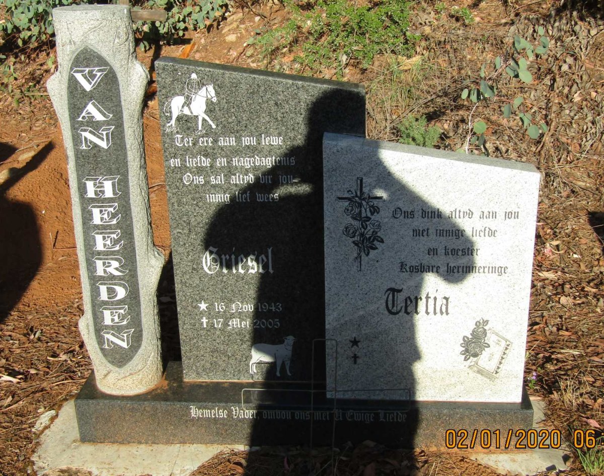 HEERDEN Griesel, van 1943-2005 &amp; Tertia