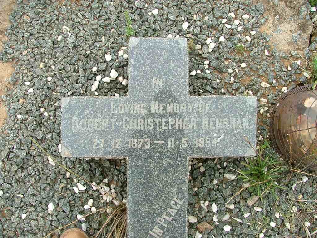 HENSHAW Robert Christopher 1873-1954