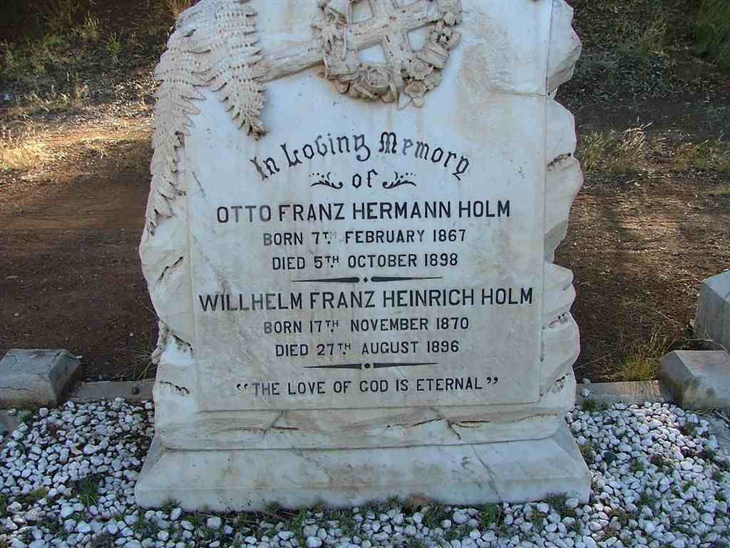 HOLM Otto Franz Herman 1867-1898, HOLM Wilhelm Franz Heinrich 1870-1896