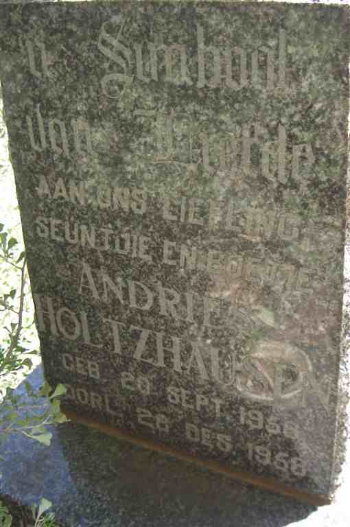 HOLTZHAUSEN Andries 1958-1958